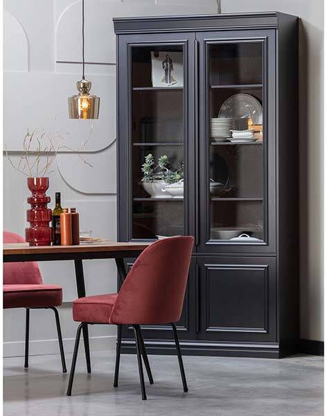 BePureHome Eetkamerstoel 'Vogue' Velvet, kleur Chestnut