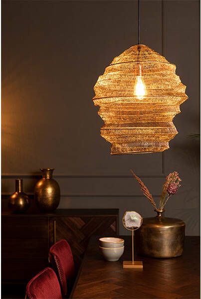 Dutchbone Hanglamp 'Luca' 52cm, kleur Brass